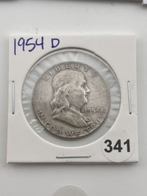 1954 D Franklin Half Dollar Coin
