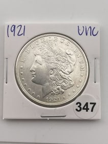 1921 UNC Morgan Silver Dollar Coin