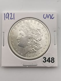 1921 UNC Morgan Silver Dollar Coin
