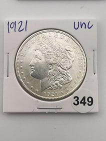 1921 UNC Morgan Silver Dollar Coin