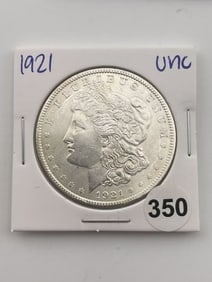 1921 UNC Morgan Silver Dollar Coin