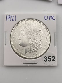 1921 UNC Morgan Silver Dollar Coin