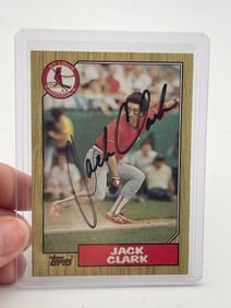 Jack Clark Hand Signed Authentic Autograph
