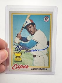 Andre Dawson Hand Signed Authentic Autograph