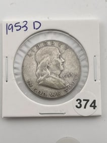 1953 D Franklin Half Dollar Coin