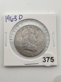 1963 D Franklin Half Dollar Coin