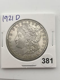 1921 D Morgan Silver Dollar Coin