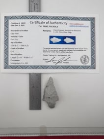 Gary Point with Sam Johnson COA Indian Artifact Arrowhead
