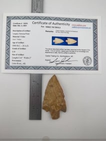 Langtry-Arenosa Point with Sam Johnson COA Indian Artifact Arrowhead