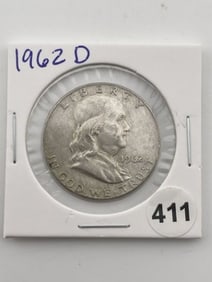 1962 D Franklin Half Dollar Coin