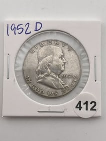 1952 D Franklin Half Dollar Coin