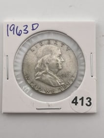 1963 D Franklin Half Dollar Coin