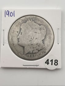 1901 Morgan Silver Dollar Coin