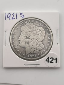 1921 S Morgan Silver Dollar Coin