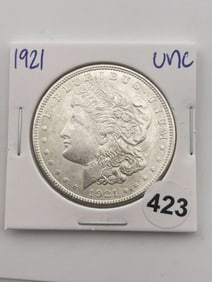 1921 UNC Morgan Silver Dollar Coin