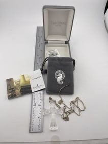 Waterford Cross Pendant with Sterling Necklace