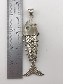 Sterling Fish Effigy Pendant