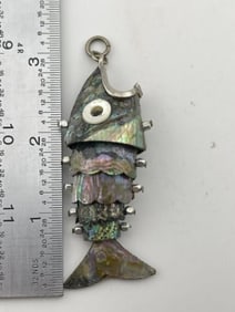 Abalone Fish Effigy Pendant