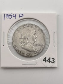 1954 D Franklin Half Dollar Coin