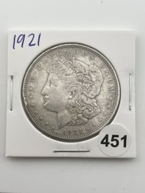 1921 Morgan Silver Dollar Coin