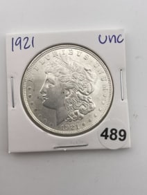 1921 UNC Morgan Silver Dollar Coin