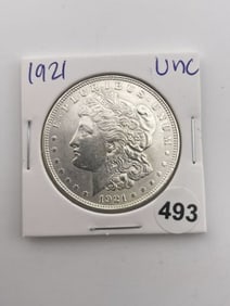 1921 UNC Morgan Silver Dollar Coin