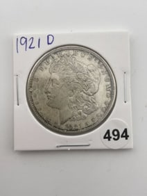 1921 D Morgan Silver Dollar Coin
