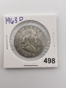 1963 D Franklin Half Dollar Coin