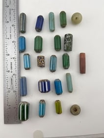 Large Group of Chevron, Glass Trade Beads, etc.