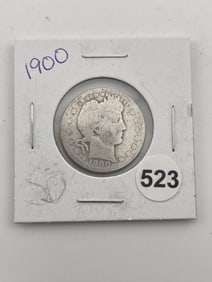 1900 Barber Quarter Coin
