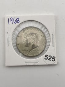 1968 Kennedy Half Dollar Silver Coin