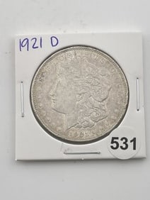 1921 D Morgan Silver Dollar Coin