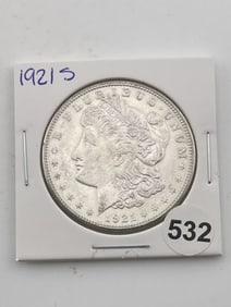 1921 S Morgan Silver Dollar Coin
