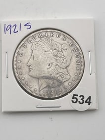 1921 S Morgan Silver Dollar Coin