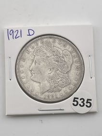 1921 D Morgan Silver Dollar Coin