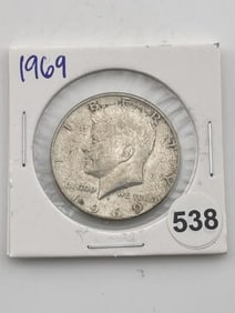 1969 Kennedy Half Dollar Silver Coin