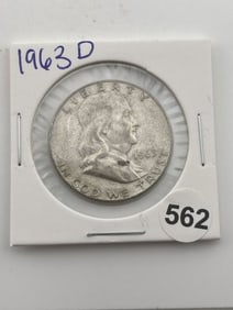 1963 D Franklin Half Dollar Silver Coin