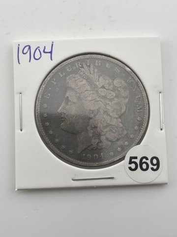 1904 Morgan Silver Dollar Coin (1 of 2)