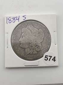 1884 S Morgan Silver Dollar Coin