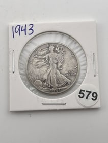 1943 Walking Liberty Half Dollar Silver Coin