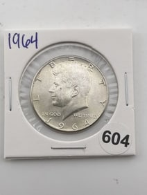 1964 Kennedy Half Dollar Silver Coin