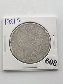 1921 S Morgan Silver Dollar Coin