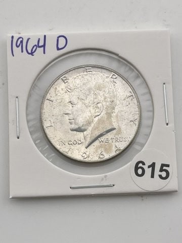 1964 D Kennedy Half Dollar Silver Coin: KEY WORDS: INDIAN ARTIFACT ARTIFACTS ARROWHEAD ARROWHEADS NATIVE AMERICAN MISSISSIPPIAN QUAPAW CADDO POTTERY COINS MORGAN DOLLAR PEACE DOLLAR SILVER COINS Arkansas. Now taking in consignments for pre-