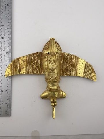 Tumbaga Tairona Gold Figurine UNKNOWN MATERIAL Indian Artifact Arrowhead (1 of 5)