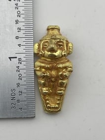Tumbaga Tairona Gold Figurine UNKNOWN MATERIAL Indian Artifact Arrowhead