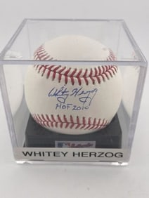 Whitey Herzog Authentic Signed Baseball