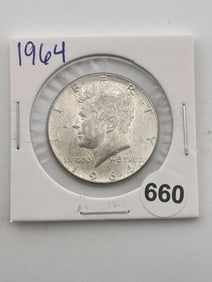 1964 Kennedy Half Dollar Silver Coin