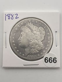 1882 Morgan Silver Dollar Coin