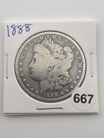 1888 Morgan Silver Dollar Coin