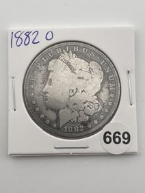 1882 O Morgan Silver Dollar Coin